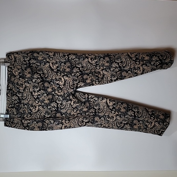 Talbots Petite Black & Tan Filigree Pants - Picture 5 of 10